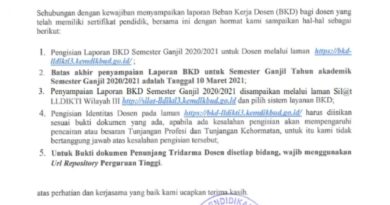 Sosialisasi Pelaksanaan Sertifikasi Pendidik untuk Dosen (SERDOS) Tahun 2021 Sosialisasi Pelaksanaan Sertifikasi Pendidik untuk Dosen (SERDOS) Tahun 2021